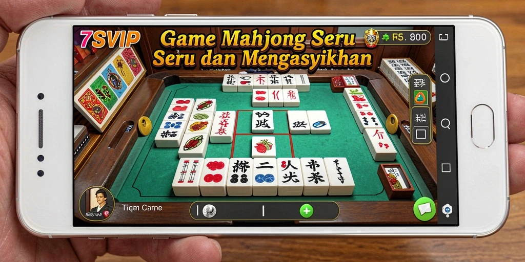 Tampilan gameplay menawan dari 7SVIP dengan ubin Mahjong berwarna-warni.
