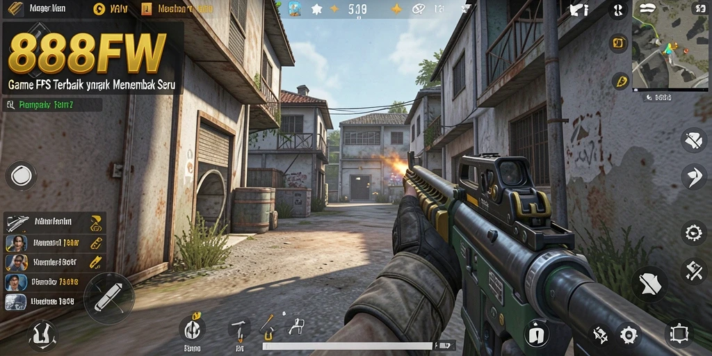 Tampilan gameplay 888FW yang mendebarkan dengan aksi tembak-menembak.