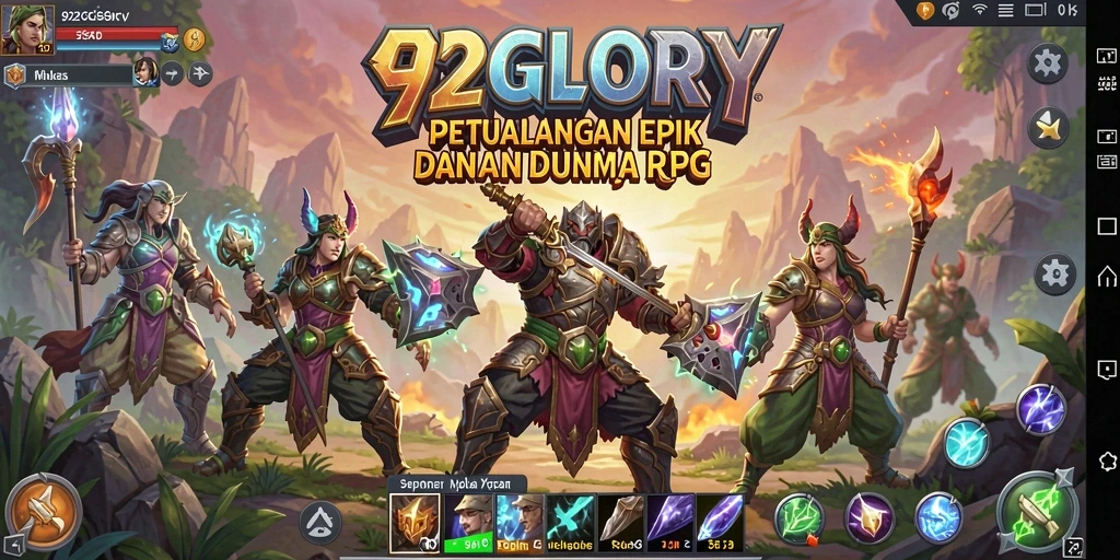 Tangkapan layar gameplay <strong>92GLORY</strong> yang menampilkan aksi seru dalam pertempuran.