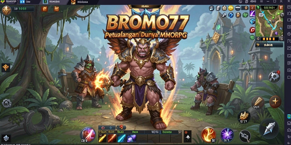 Tampilan gameplay BROMO77 yang seru dan interaktif dalam dunia MMORPG.