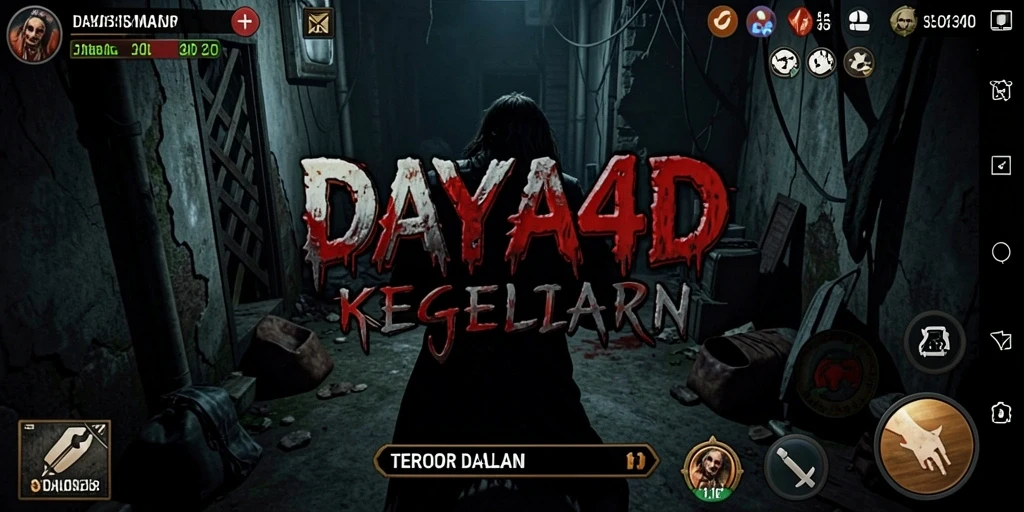 Screenshot utama DAYA4D menampilkan momen mencekam dalam gameplay.