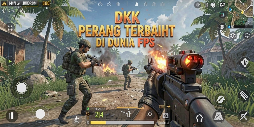 Gameplay DKK yang intens dan seru dalam mode FPS.