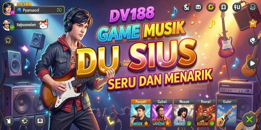Screenshot gameplay musik DV188 yang seru dan interaktif.