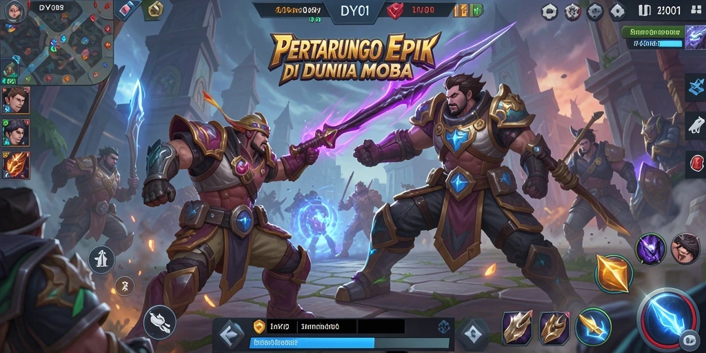 Gameplay intens dalam pertarungan tim di DY01.