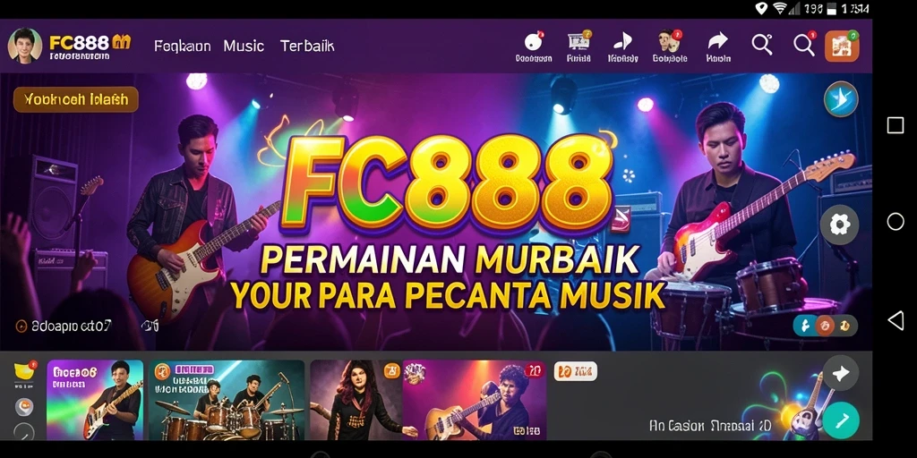 Tampilan gameplay FC888 dengan interaksi musik yang seru.