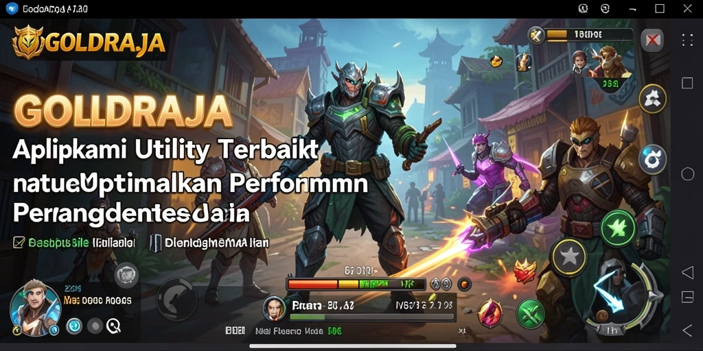 Tampilan utama aplikasi GOLDRAJA dengan fitur utility yang lengkap.