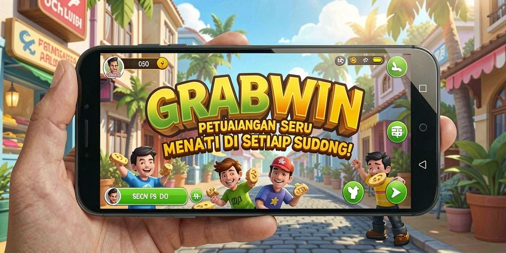 Screenshot gameplay GRABWIN menampilkan aksi petualangan seru.