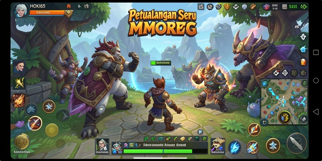 Screenshot HOKI65 memperlihatkan aksi seru dalam petualangan MMORPG.