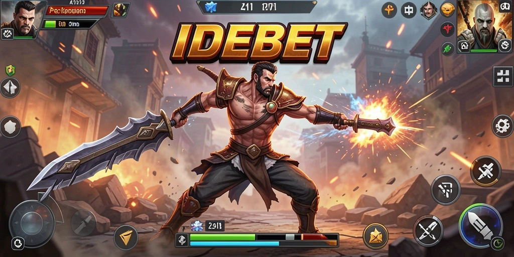Gameplay IDEBET yang seru dengan pertarungan mendebarkan.