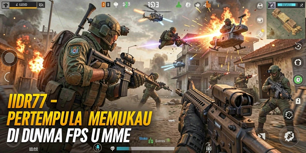Tangkapan layar menunjukkan aksi mendebarkan dalam gameplay FPS.