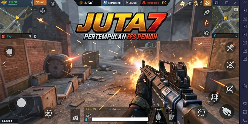 Tampilan gameplay JUTA7 yang menegangkan dan mendebarkan.