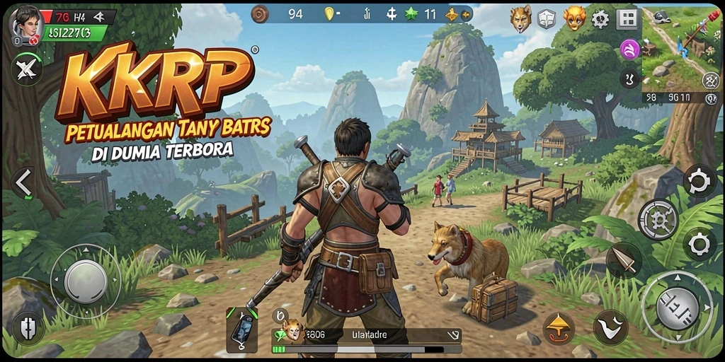 Tampilan screenshot KKRP yang menunjukkan momen eksplorasi dramatis.