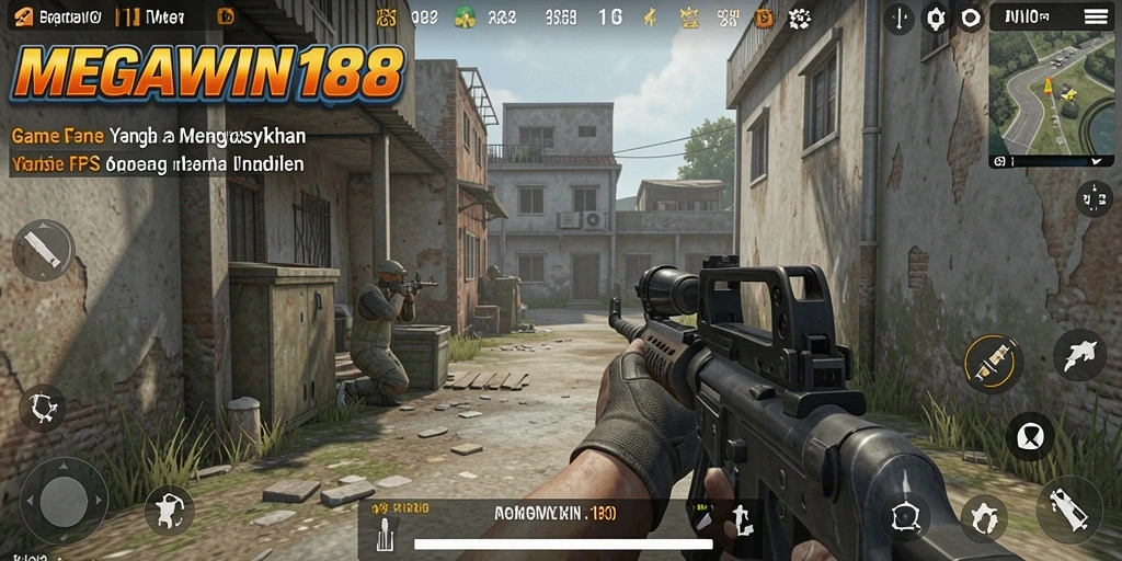 Screenshot gameplay MEGAWIN188 dengan aksi tembak-menembak yang mendebarkan.