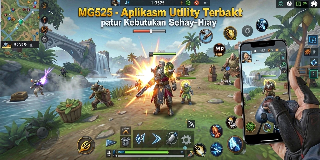 Tampilan utama MG525 dengan fitur-fitur aplikasi Utility yang intuitif.