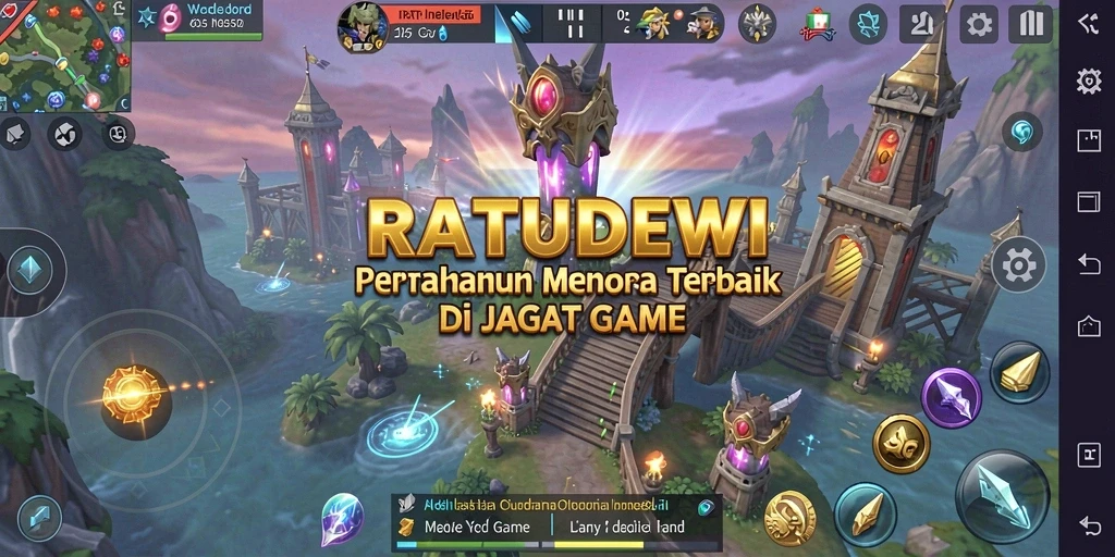 Tampilan gameplay menakjubkan dari RATUDEWI saat bertahan dari serangan musuh.
