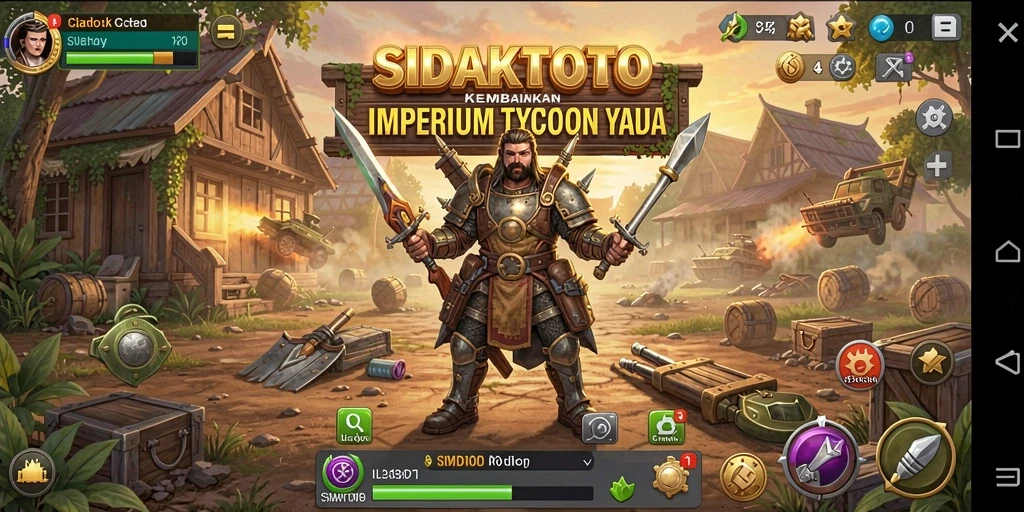 Screenshot gameplay SIDAKTOTO yang menarik dengan elemen Tycoon.