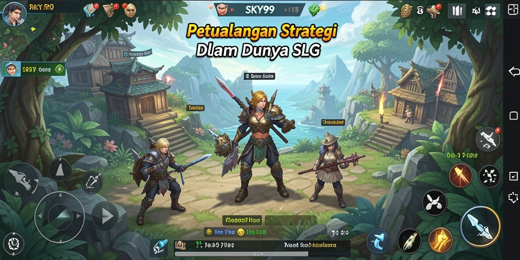 Tampilan gameplay yang dinamis dan menantang dari SKY99.
