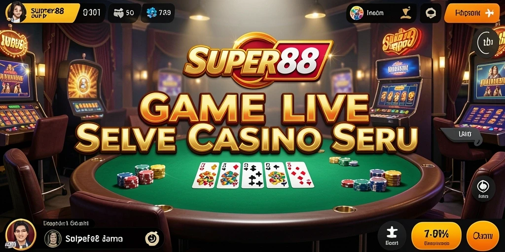 Tampilan gameplay Live Casino SUPER88 yang seru dan interaktif.