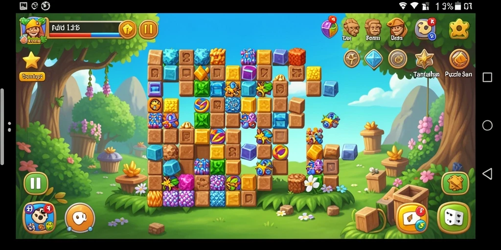 Tangkapan layar permainan T6 menunjukkan gameplay Puzzle yang menarik.