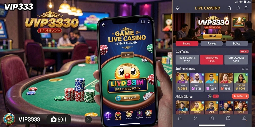 Tampilan gameplay Live Casino yang mengasyikkan dan interaktif.