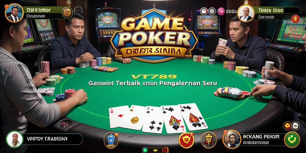 Tampilan screenshot gameplay VT789 yang menampilkan suasana Poker yang menegangkan.