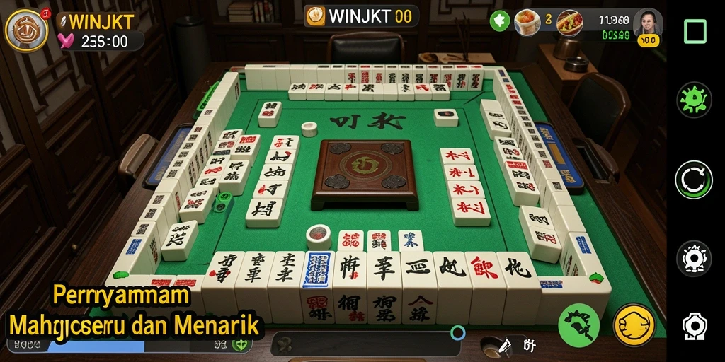 Screenshot gameplay <strong>WINJKT</strong> menunjukkan pengalaman Mahjong yang mendebarkan.