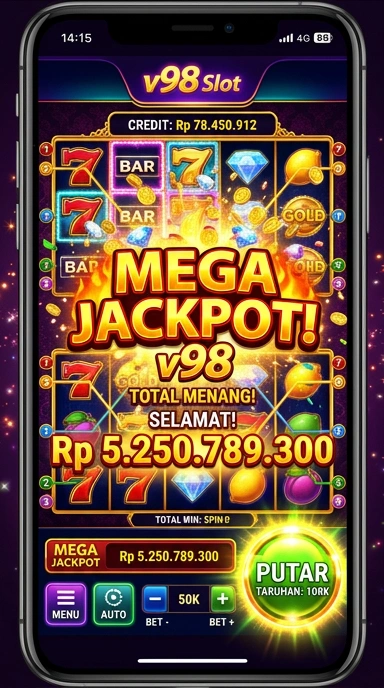 Tangkapan layar halaman utama aplikasi V98.